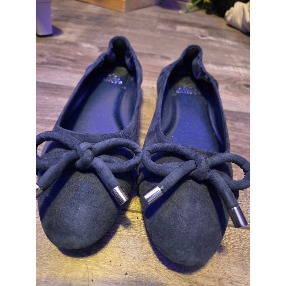 New Vince Camuto MAYSA Leather/Suede Ballet Flats Navy Size 10M